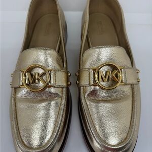 Michael Kors Metallic Gold Loafers